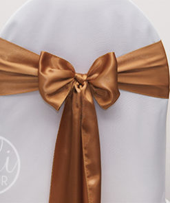 Location noeud doré satin pour chaises