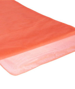 Location chemins de table corail en organza