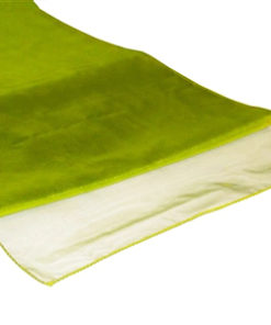 Location chemins de table vert anis en organza - Idées décoration nature et champêtre - Poitiers Niort Chatellerault