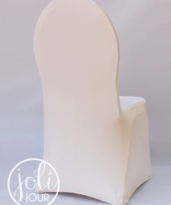 Location housses de chaises ivoires lycra ecrus