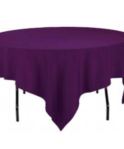 Location nappes carrees taffetas violet mariage poitiers niort angouleme tours