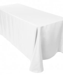 Location nappes rectangles blanches coton pour mariage poitiers