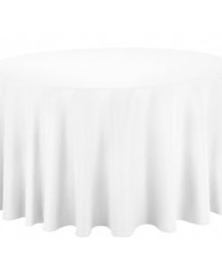 Location nappes rondes blanches diametre 290 300 310 cm coton pour mariage