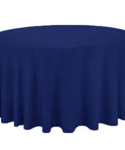Location nappes rondes bleu nuit, bleu roi, 290 cm pour mariage et evenement - poitiers niort chateauroux