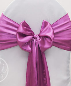 Location noeud violine mauve en satin pour chaises