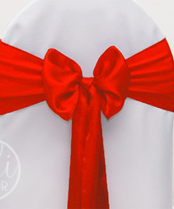 Noeud en SATIN ROUGE VIF